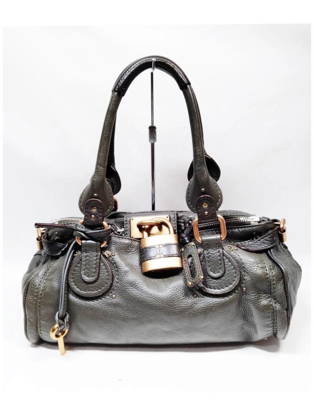 Authentic Chloé Paddington Leather Padlock Satchel Bag - Picture 2 of 16
